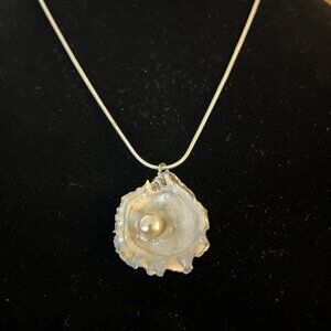 Reversible Kitten Paw Shell Necklace
